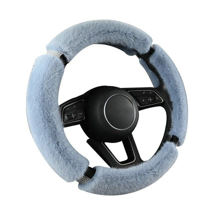 Luxury Anti-Slip Suede Fur Diamond Steering Wheel Cover - Wnkrs