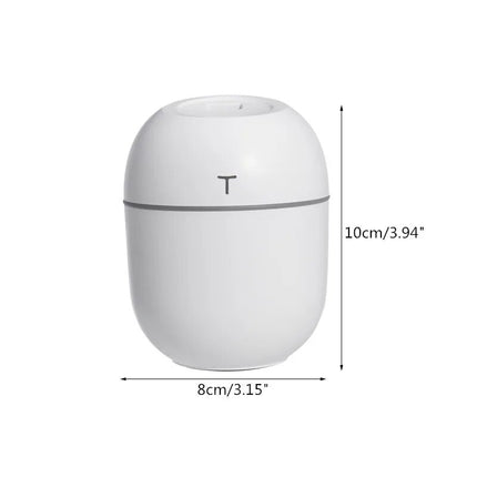 Compact Ultrasonic Humidifier & Aroma Diffuser with LED Night Lamp - 220ML USB Powered