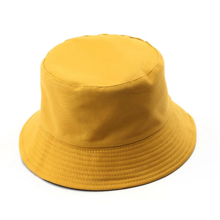 Sombrero de pescador reversible clásico de algodón negro: gorra informal para el sol para aventuras al aire libre