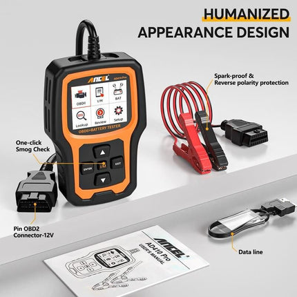 Professional OBD2 Scanner with Battery Test and Diagnostic Features - Wnkrs