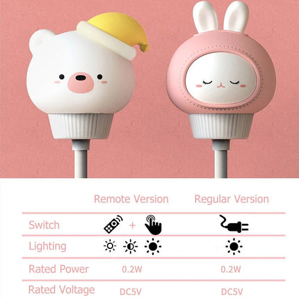 Adjustable Brightness Cartoon Night Light with Remote - Wnkrs