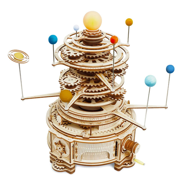 316 PCS Rotatable Mechanical Orrery DIY Wooden Model - Wnkrs