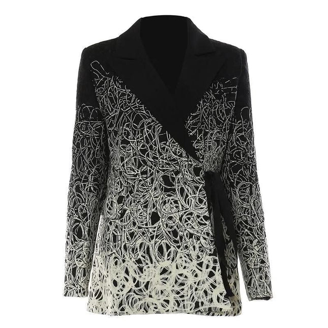 Blazer estampado para mujer