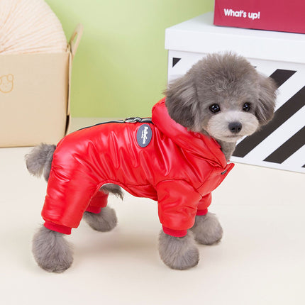 Combinaison imperméable rembourrée pour chien 