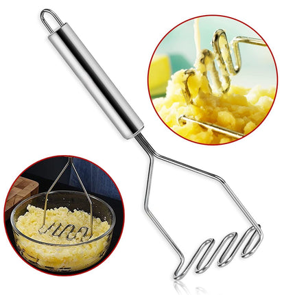 Stainless Steel Handle Potato Masher & Ricer Mash Potatoes Vegetables Tool - Wnkrs