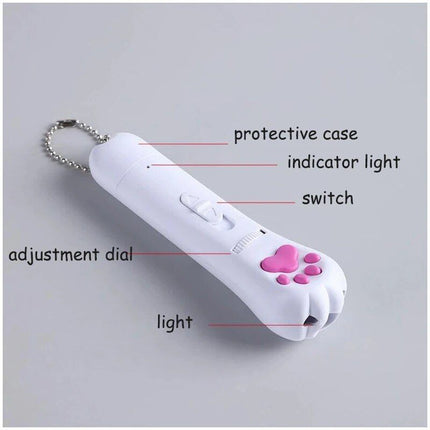 6-in-1 USB Rechargeable Pet Laser Toy with LED & UV Functions - Wnkrs