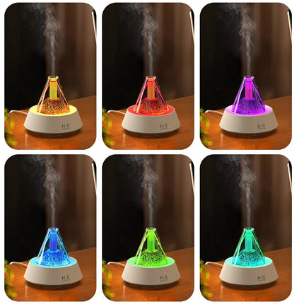 USB Ultrasonic Aroma Diffuser with Colorful LED Light - Mini Humidifier