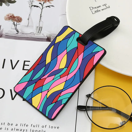 Geometric Soft Silicone Luggage Tags