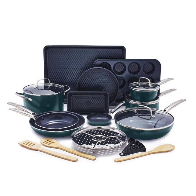 Blue Diamond 20pc Ceramic Nonstick Cookware and Bakeware Set - Wnkrs