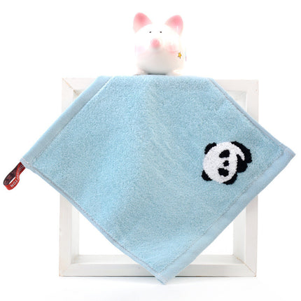 Serviette de toilette pour bébé en coton jacquard motif panda dessin animé