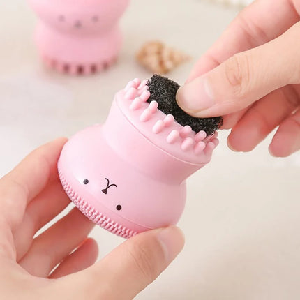 Silicone Octopus Face Cleansing Brush for Exfoliating and Pore Cleaning