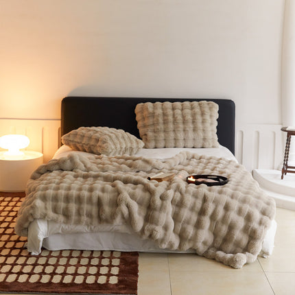 The Fur Rabbit Hair Sofa Blanket Is Simple And Luxurious - Wnkrs