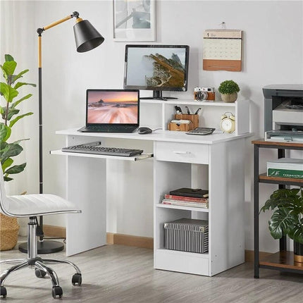 Modern Wooden Computer Desk with Storage & Keyboard Tray - Wnkrs