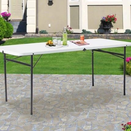 6-Foot Foldable Plastic Table - Wnkrs