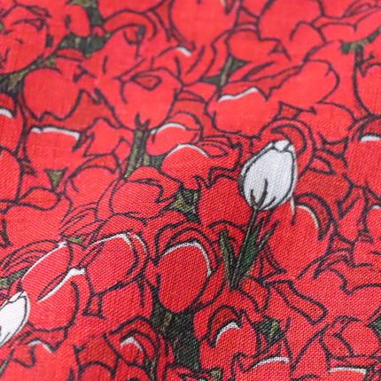 Rose Strong Twist Pure Ramie High Quality Cloth Digital Printing Fabric - Wnkrs