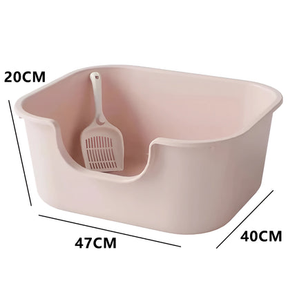 Leak Proof Cat Litter Basin – Giant Style Anti-Splash Open Cat Litter Box for Training and Toilet Use