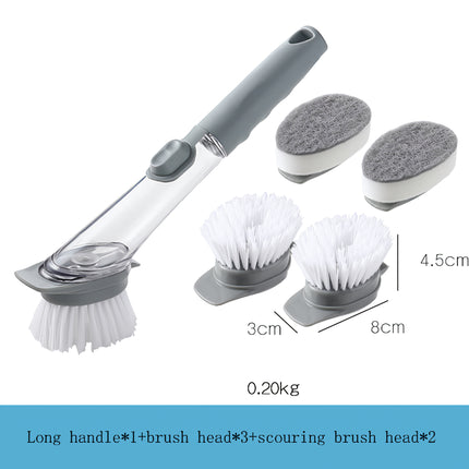 Brosse à vaisselle avec distributeur automatique de savon et support