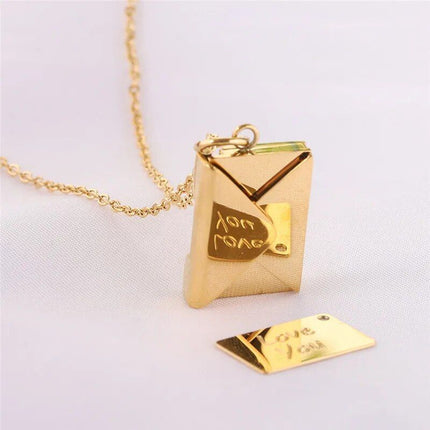 Love Letter Envelope Pendant Necklace - Wnkrs