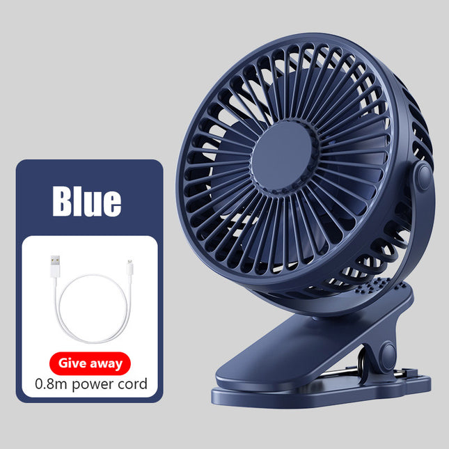 Mini ventilador portátil con clip para la mano