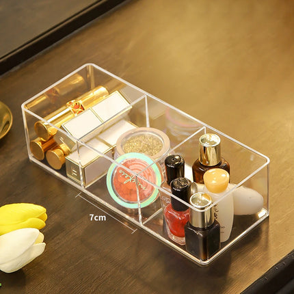 Organisateur de maquillage en acrylique transparent avec tiroirs – Boîte de rangement pour rouges à lèvres et cosmétiques