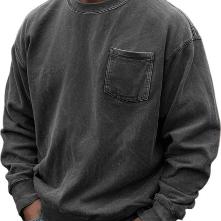 Men's Pullover Round Neck Long Sleeves Sweater