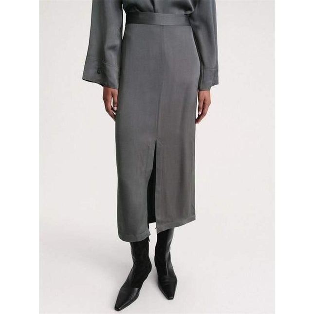 Elegant High-Waist Midi Skirt for Women