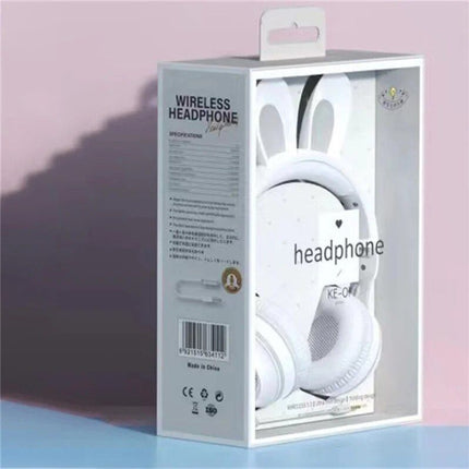 LED Bluetooth Rabbit Ear Headphones with Noise-Reduction Mic & TF Card Support - Wnkrs