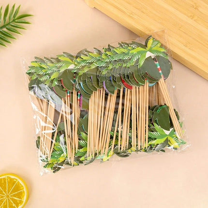 Hawaiian Luau Cocktail Picks - Tropical Party Decor (30/50pcs)