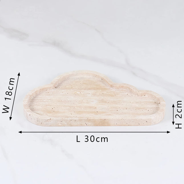 Plateau de toilette en marbre naturel en forme de nuage