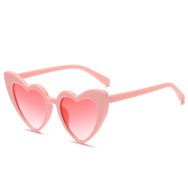 Heart-Shaped Rhinestone Cat Eye Y2K Sunglasses