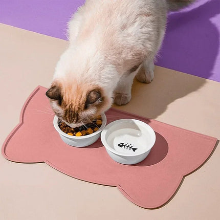 Tapis d'alimentation imperméable en silicone pour chiens et chats