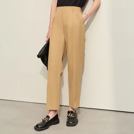 Pantalon sarouel minimaliste pour femme - Basique décontracté et confortable à la cheville