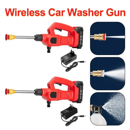 Wireless High-Pressure Car Washer 100W, 25BAR, 1500mAh with Multi-Function Adjustable Nozzle - Wnkrs