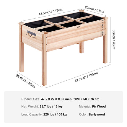 Elevated Wooden Garden Bed Planter Kit