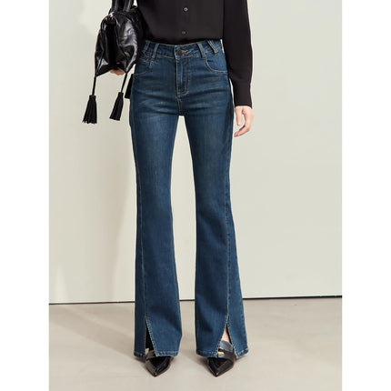 Jean slim rétro minimaliste pour femme - Collection automne