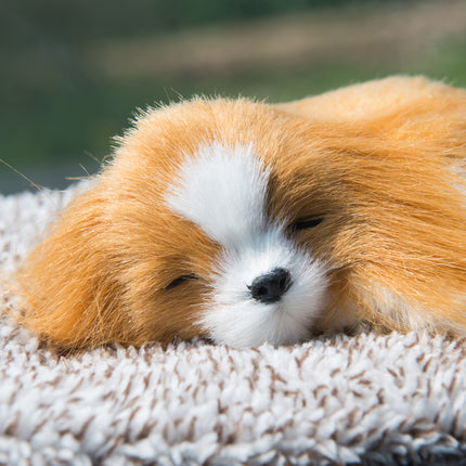 Lindo adorno de peluche de perro durmiendo para ambientador y eliminador de olores para automóvil