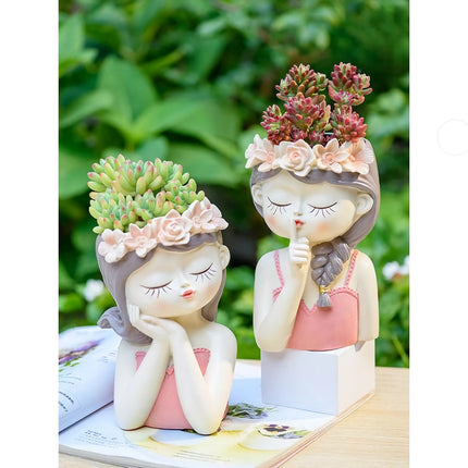 Charmante jardinière Fairy Girl de 7,8 pouces pour plantes succulentes