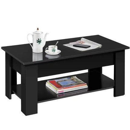 Black Lift Top Coffee Table with Hidden Storage - Wnkrs