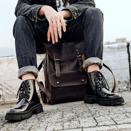 Bottines en cuir vintage pour hommes