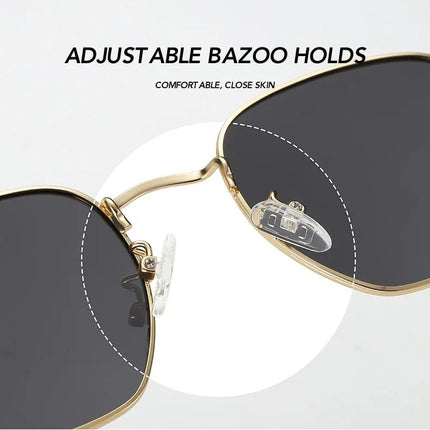 Gafas de sol polarizadas hexagonales vintage para hombres y mujeres