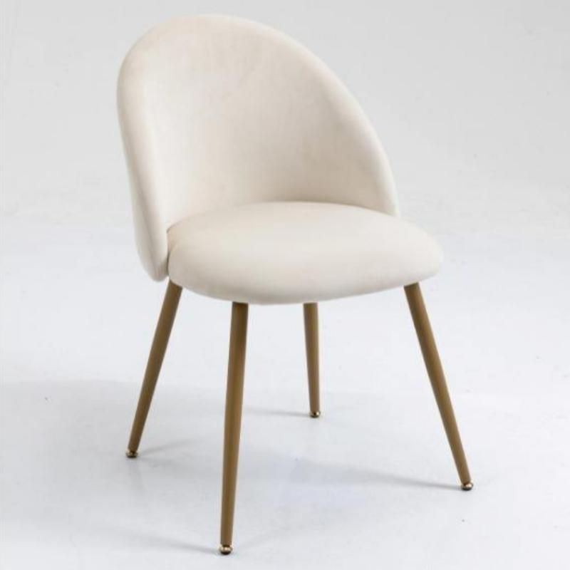 Modern Cream Velvet Accent Chair