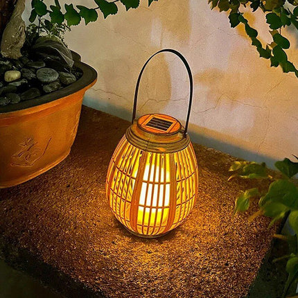 Solar Bamboo Lantern LED Garden & Balcony Decorative Light - Wnkrs