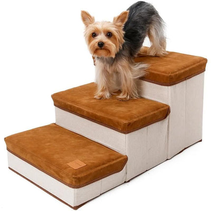 Multi-Purpose Dog Steps with Storage - Pet Stairs and Ramp for Small Dogs and Cats - Wnkrs