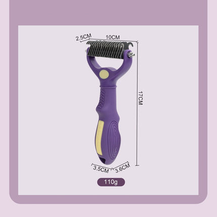 Peigne de toilettage pour chien Brosse de démêlage pour animaux de compagnie - Râteau à sous-poil double face pour chien et chat