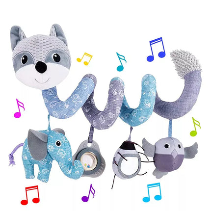 Plush Fox Spiral Activity Toy for Car Seats and Strollers - Wnkrs