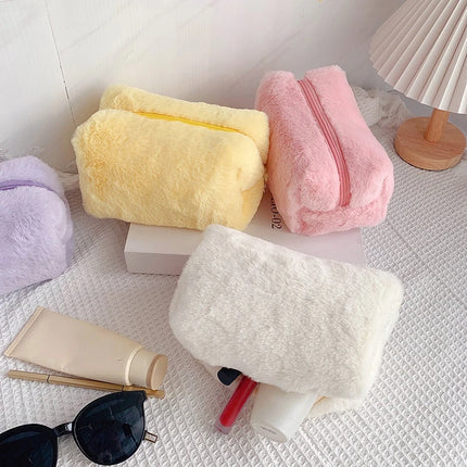 Soft Plush Makeup Bag for Women