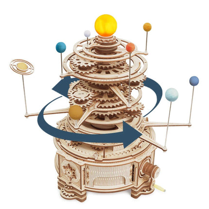 3D Wooden Puzzle Telescope and Orrery Model Kits - Wnkrs