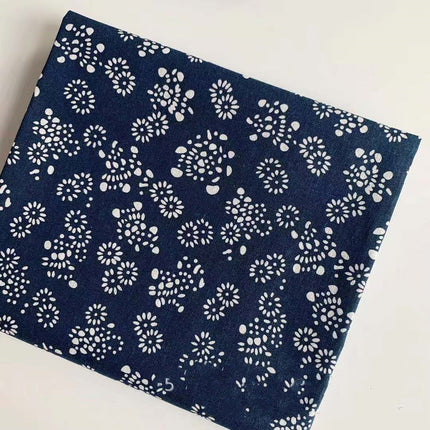 Linen Fabric Printed Background Buu Town Blue And White Series - Wnkrs