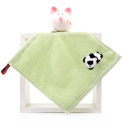 Serviette de toilette pour bébé en coton jacquard motif panda dessin animé