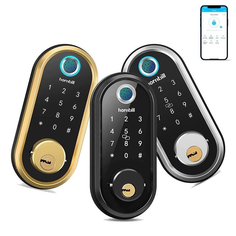 WiFi Enabled Smart Door Lock with Biometric Fingerprint, IC Card, and Remote Unlock